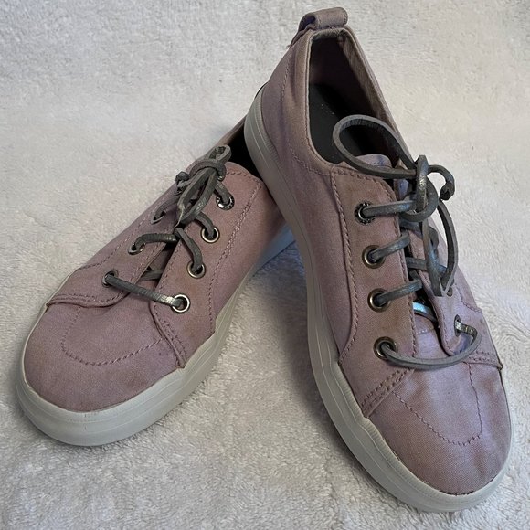 SPERRY Kids Sneakers PURPLE Canvas CREST VIBE 0722 - Picture 1 of 14